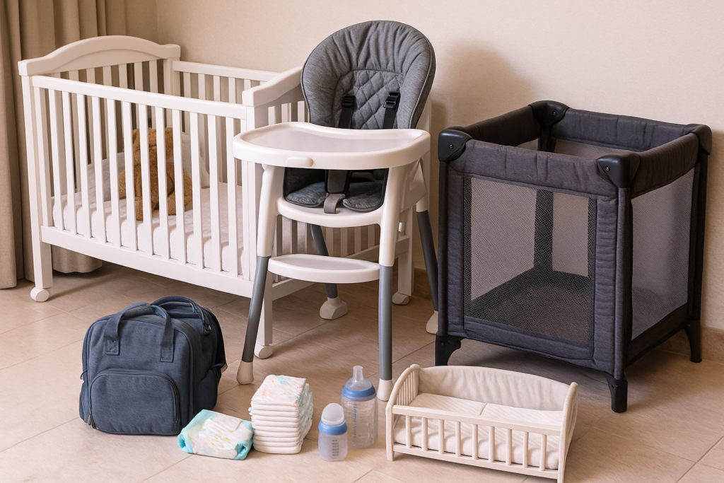 Baby Essentials (High Chair, Cot, etc.)